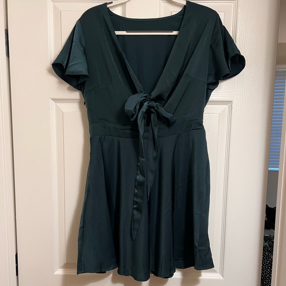 Silky teal mini dress💙